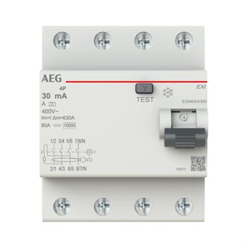 AEG HPFI-relæ 40a 4p 30ma 400v 8012542560753 EXI440/A30